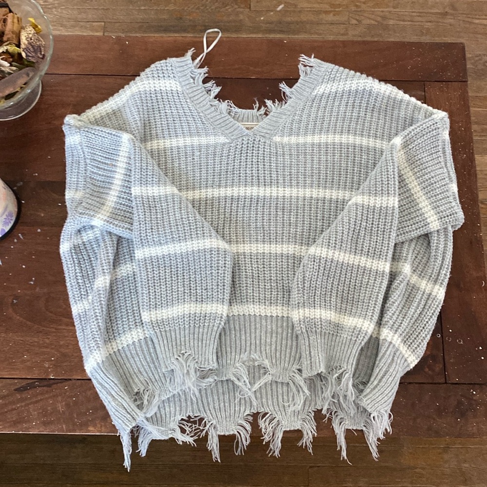 Striped loose crop top